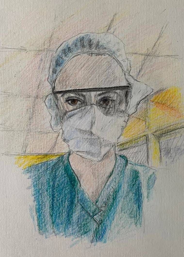 Jessica Hargreaves, rəssam Jessica Hargreaves, Jessica Hargreaves, Jessica Hargreaves sənət əsəri, coronavirus, indian express news