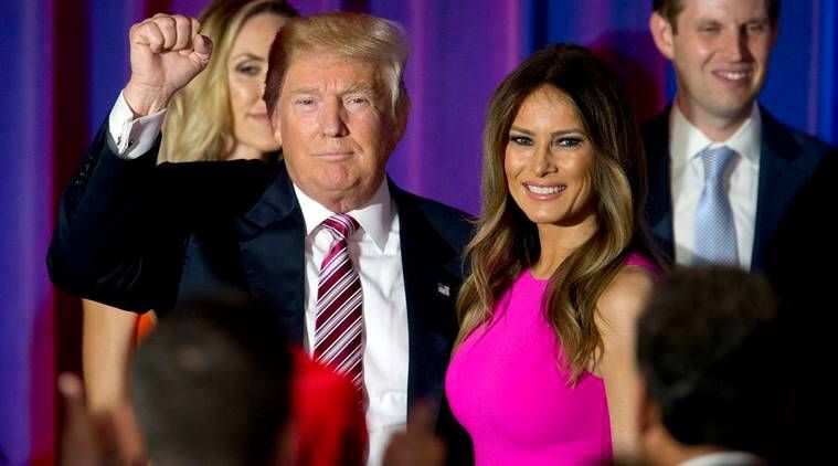 Donald Trump mit Ehefrau Melania Trump. (Quelle: AP)