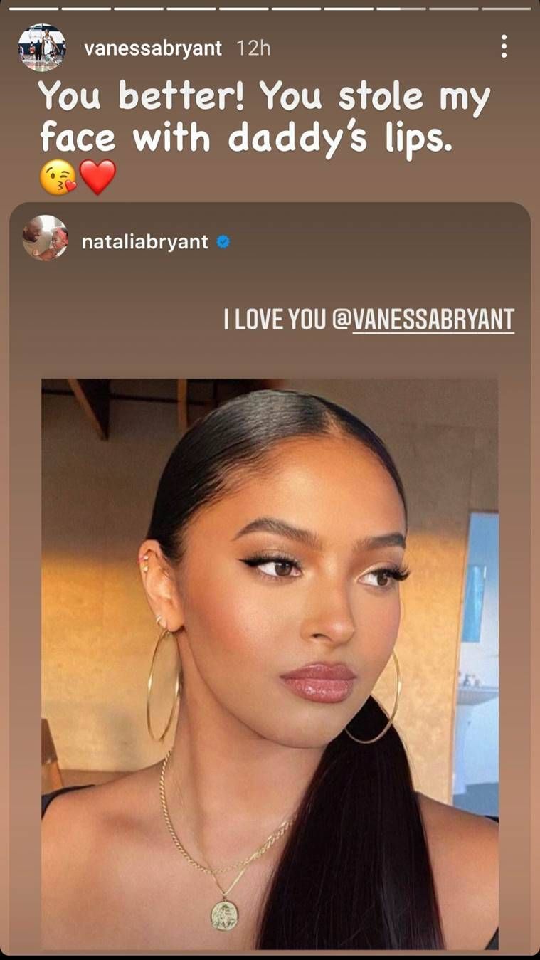 Vanessa Bryant, Natalia Bryant, samhaltú Natalia Bryant, nuacht Natalia Bryant, gairme samhaltú Natalia Bryant, nuacht Vanessa Bryant, iníon Kobe Bryant, nuacht sainráite Indiach