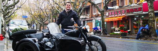 Zijspan in Shanghai