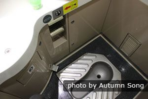 Toilet i et almindeligt tog