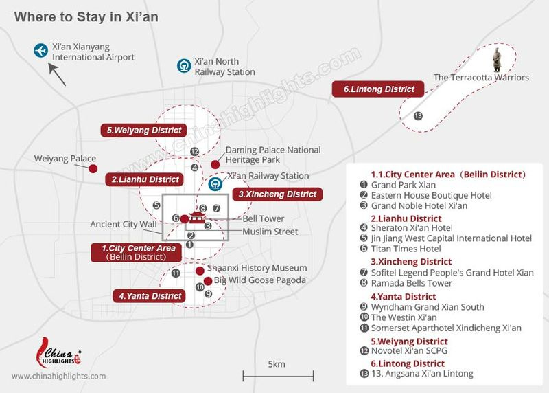 Las 6 mejores áreas para alojarse en Xi'an