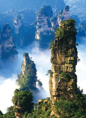 Fjell i Zhangjiajie
