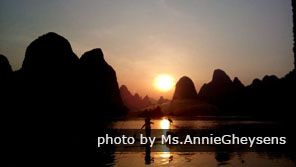 Li River soloppgang